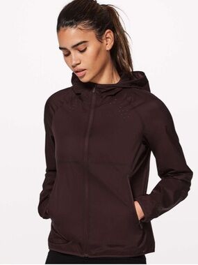 Lululemon Like The Windshell Jacket Sz 12 Brown Excellent Condition
